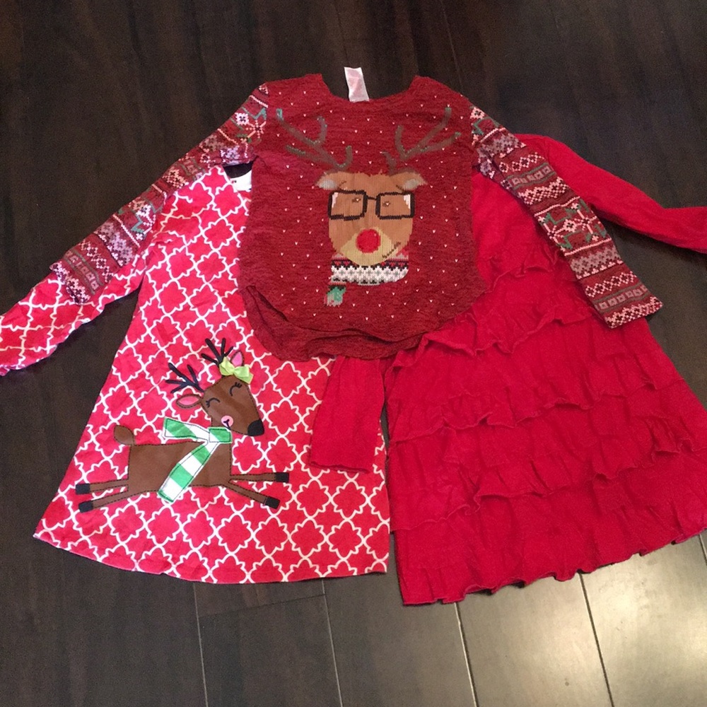 Christmas dresses size 4 size, long sleeve (4/5)